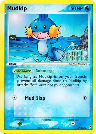 Mudkip (57/100) (Stamped) [EX: Crystal Guardians] | Silver Goblin