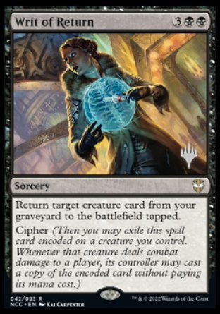 Writ of Return (Promo Pack) [Streets of New Capenna Commander Promos] | Silver Goblin