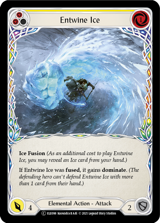 Entwine Ice (Yellow) [U-ELE098] (Tales of Aria Unlimited)  Unlimited Normal | Silver Goblin