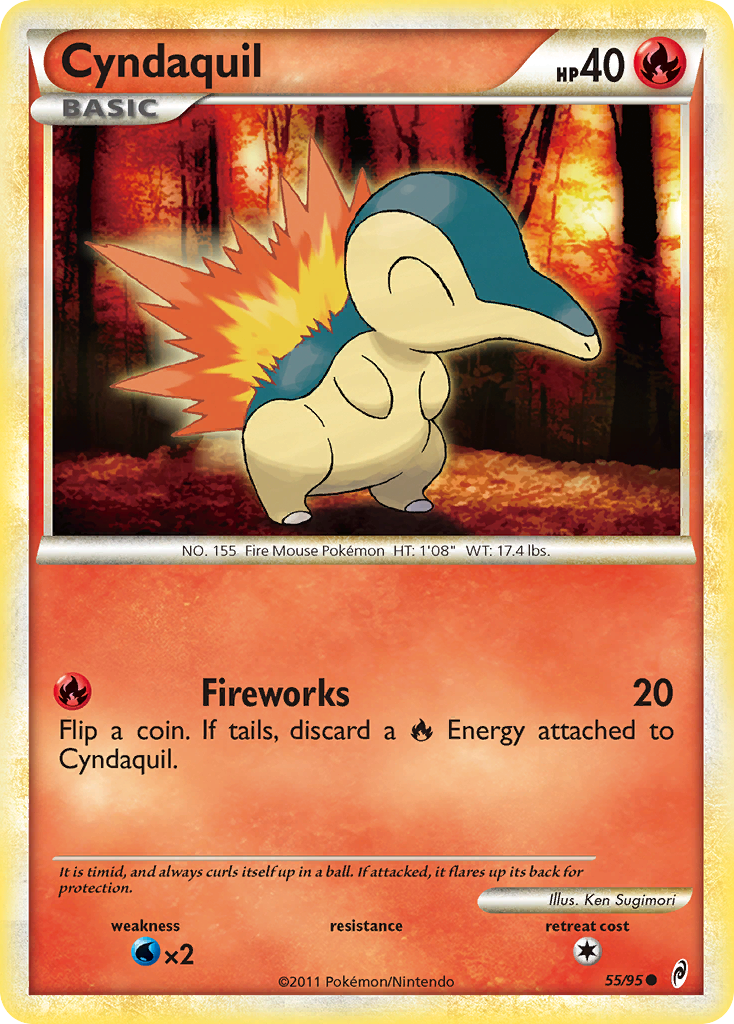 Cyndaquil (55/95) [HeartGold & SoulSilver: Call of Legends] | Silver Goblin