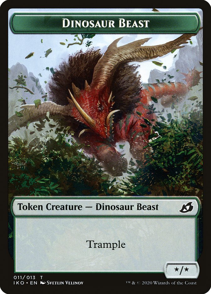 Dinosaur Beast Token [Ikoria: Lair of Behemoths Tokens] | Silver Goblin