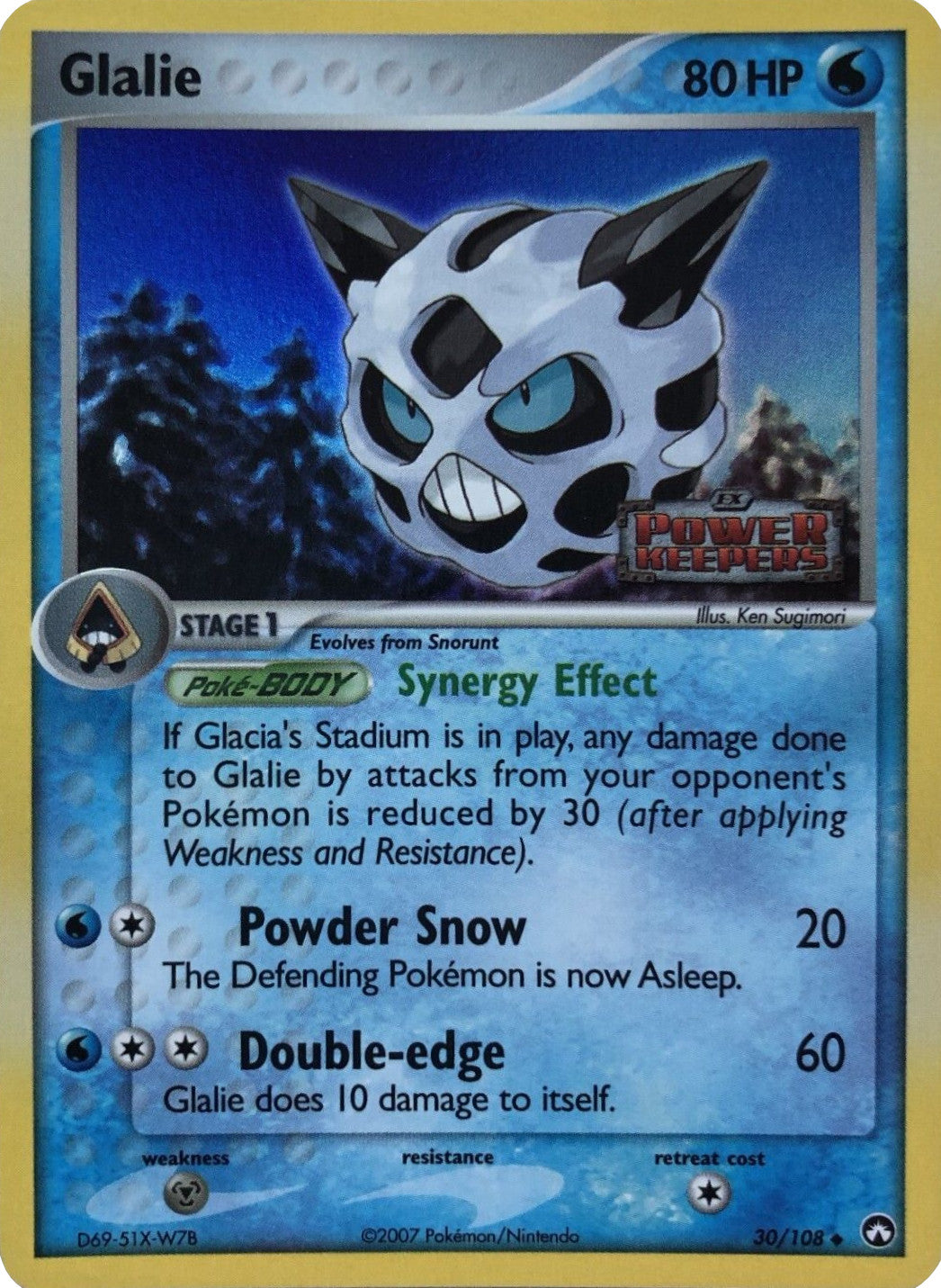 Glalie (30/108) (Stamped) [EX: Power Keepers] | Silver Goblin