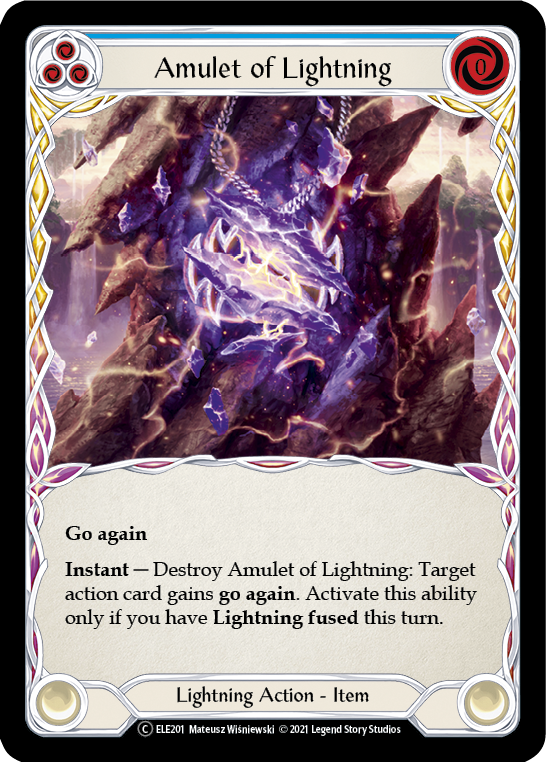 Amulet of Lightning [U-ELE201] (Tales of Aria Unlimited)  Unlimited Rainbow Foil | Silver Goblin