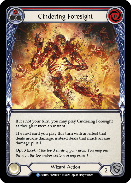 Cindering Foresight (Red) [CRU165] (Crucible of War)  1st Edition Normal | Silver Goblin