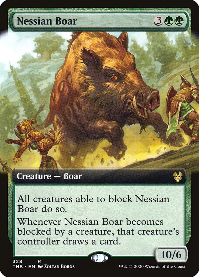 Nessian Boar (Extended Art) [Theros Beyond Death] | Silver Goblin