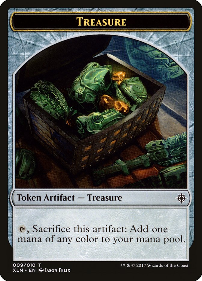 Treasure Token (009/010) [Ixalan Tokens] | Silver Goblin