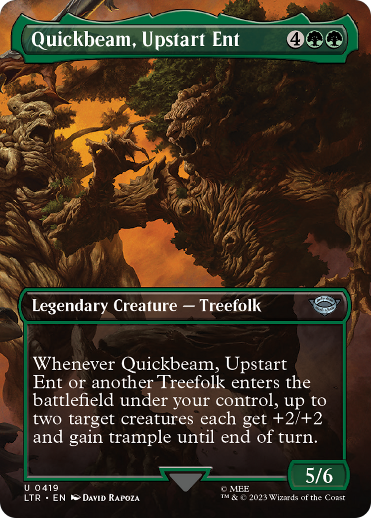 Quickbeam, Upstart Ent (Borderless Alternate Art) [The Lord of the Rings: Tales of Middle-Earth] | Silver Goblin