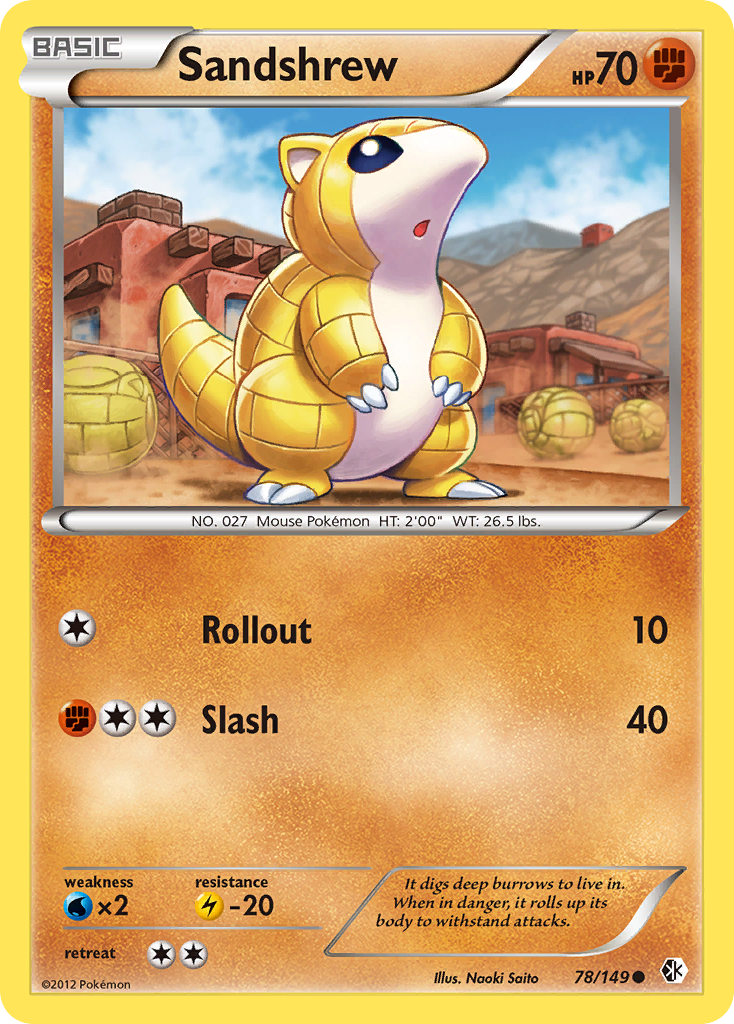 Sandshrew (78/149) [Black & White: Boundaries Crossed] | Silver Goblin