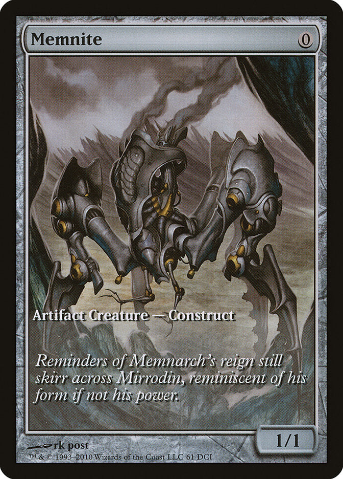 Memnite (Game Day) (Extended Art) [Scars of Mirrodin Promos] | Silver Goblin
