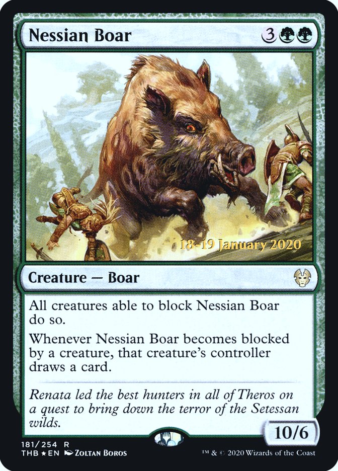 Nessian Boar [Theros Beyond Death Prerelease Promos] | Silver Goblin