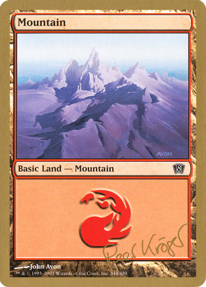 Mountain (344) (Peer Kroger) [World Championship Decks 2003] | Silver Goblin