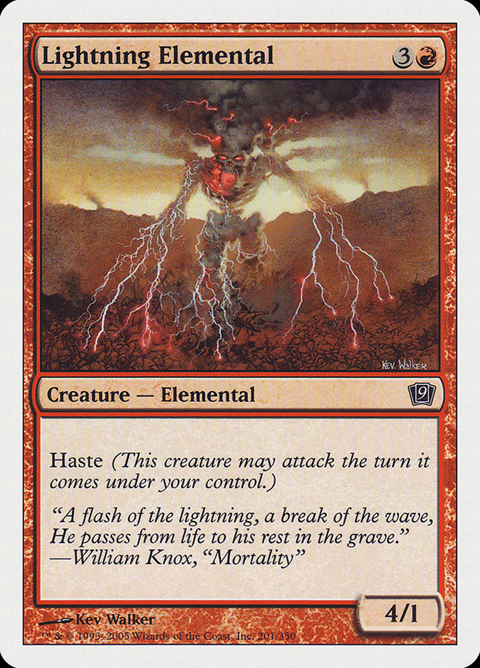 Lightning Elemental [Ninth Edition] | Silver Goblin