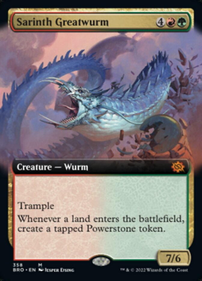 Sarinth Greatwurm (Extended Art) [The Brothers' War] | Silver Goblin