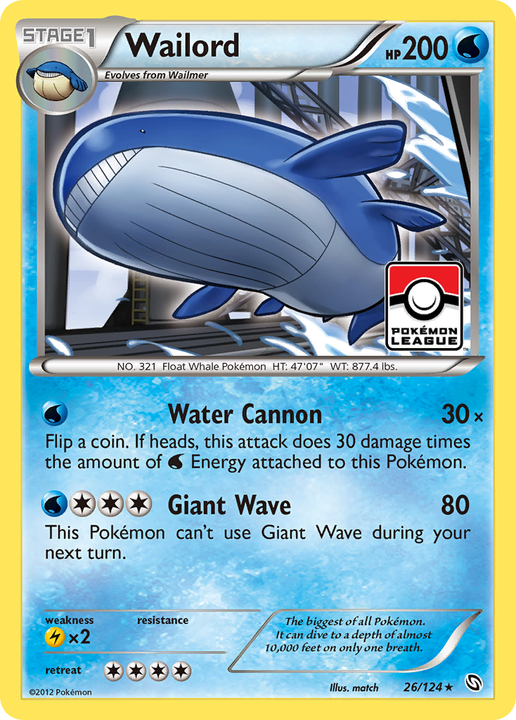 Wailord (26/124) [Black & White: Dragons Exalted] | Silver Goblin