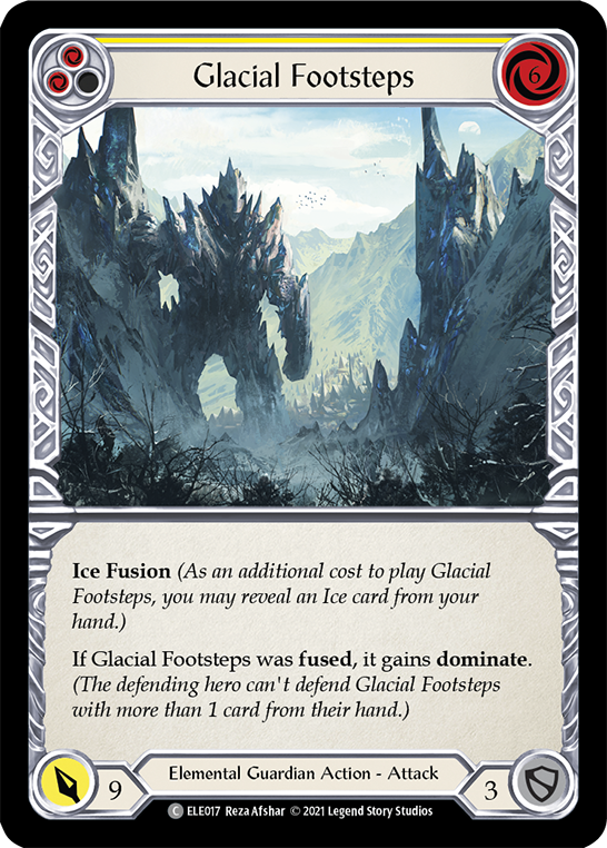Glacial Footsteps (Yellow) [ELE017] (Tales of Aria)  1st Edition Rainbow Foil | Silver Goblin