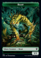 Beast (18) // Beast (19) Double-Sided Token [Commander Legends Tokens] | Silver Goblin