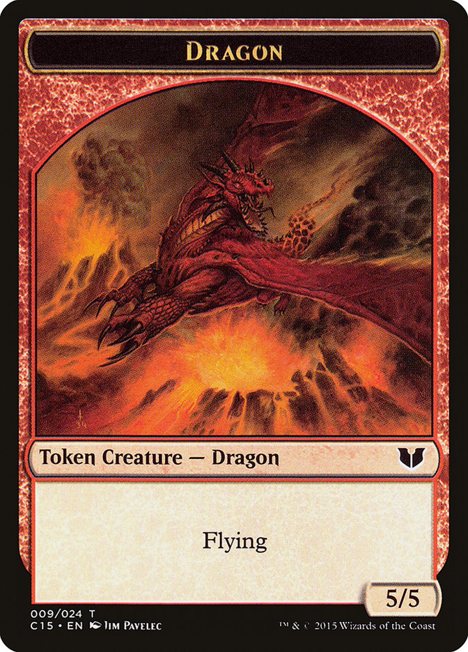 Dragon // Dragon Double-Sided Token [Commander 2015 Tokens] | Silver Goblin