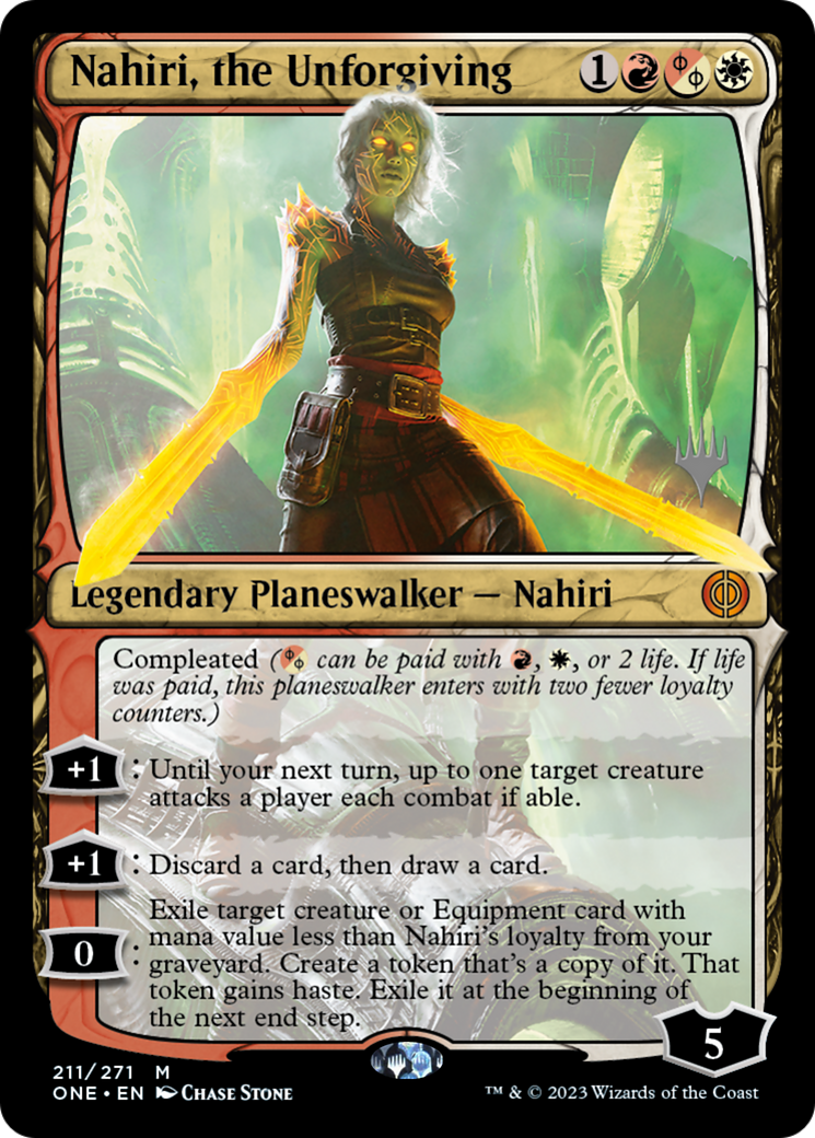 Nahiri, the Unforgiving (Promo Pack) [Phyrexia: All Will Be One Promos] | Silver Goblin