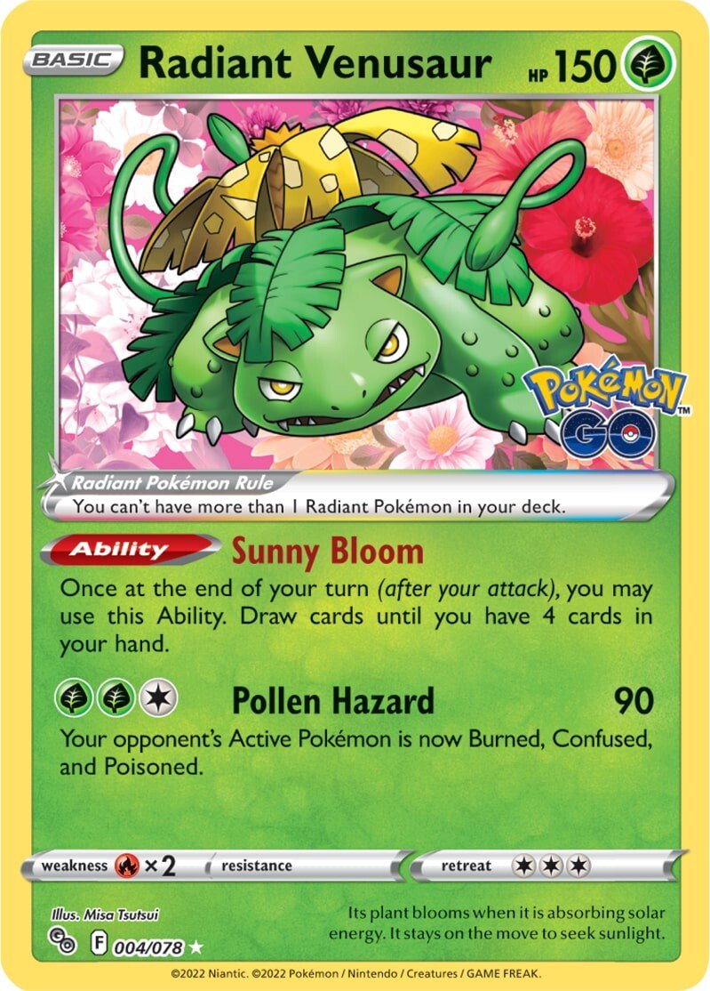 Radiant Venusaur (004/078) [Pokémon GO] | Silver Goblin