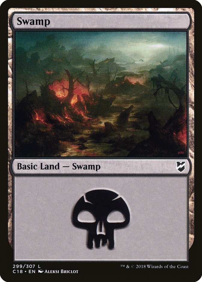 Swamp (299) [Commander 2018] | Silver Goblin