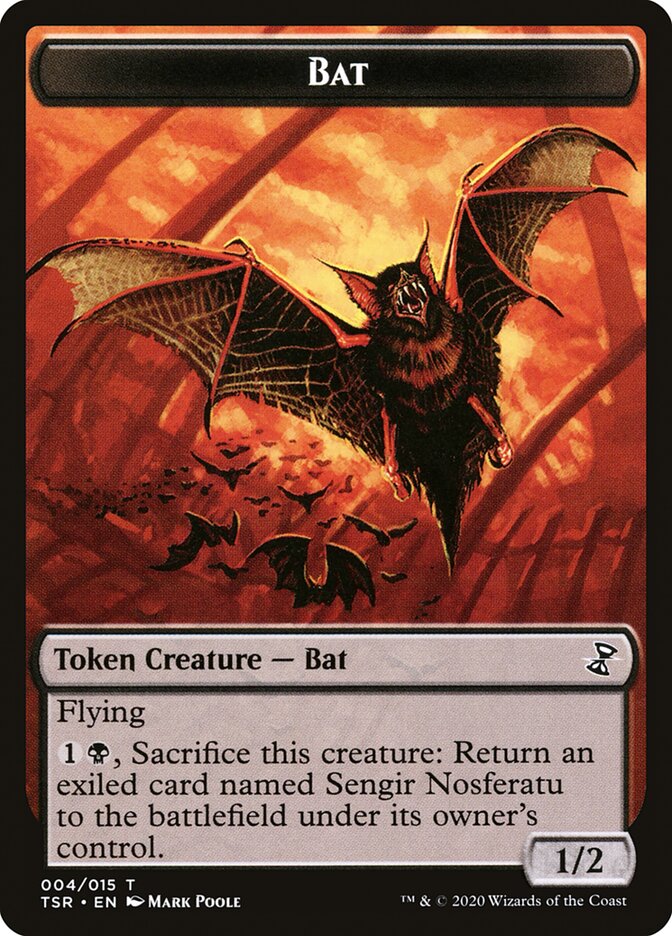 Bat Token [Time Spiral Remastered Tokens] | Silver Goblin