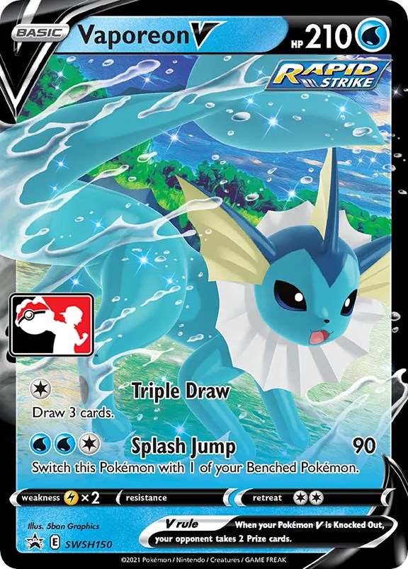 Vaporeon V (SWSH150) [Prize Pack Series One] | Silver Goblin