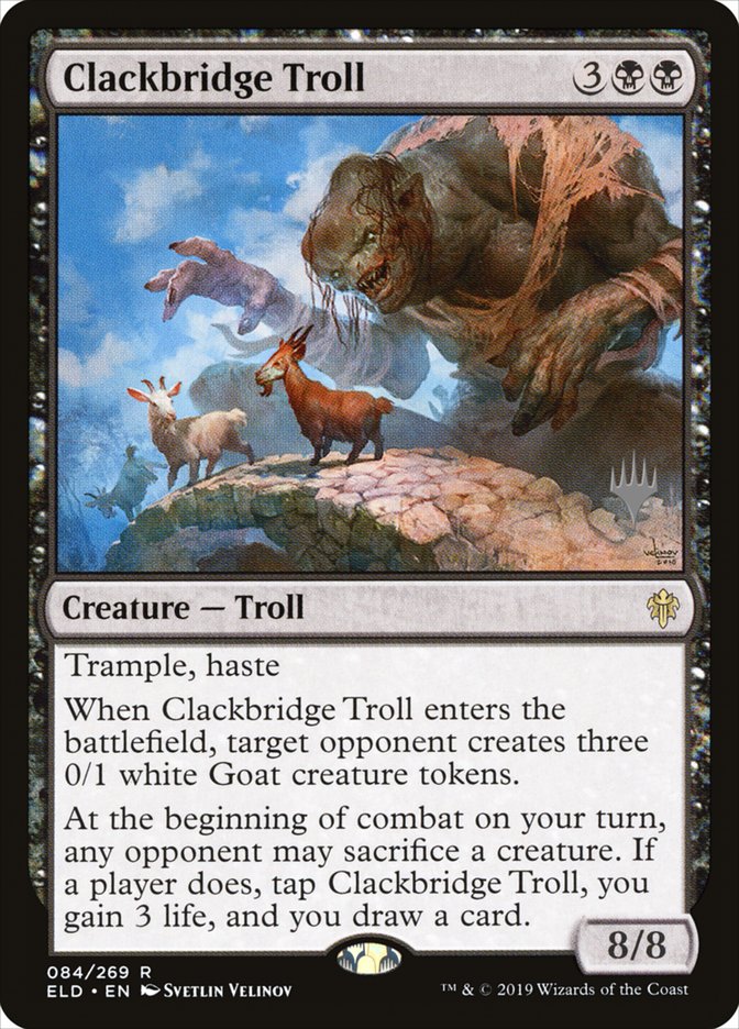 Clackbridge Troll (Promo Pack) [Throne of Eldraine Promos] | Silver Goblin