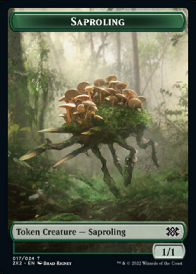 Saproling // Spirit (008) Double-Sided Token [Double Masters 2022 Tokens] | Silver Goblin