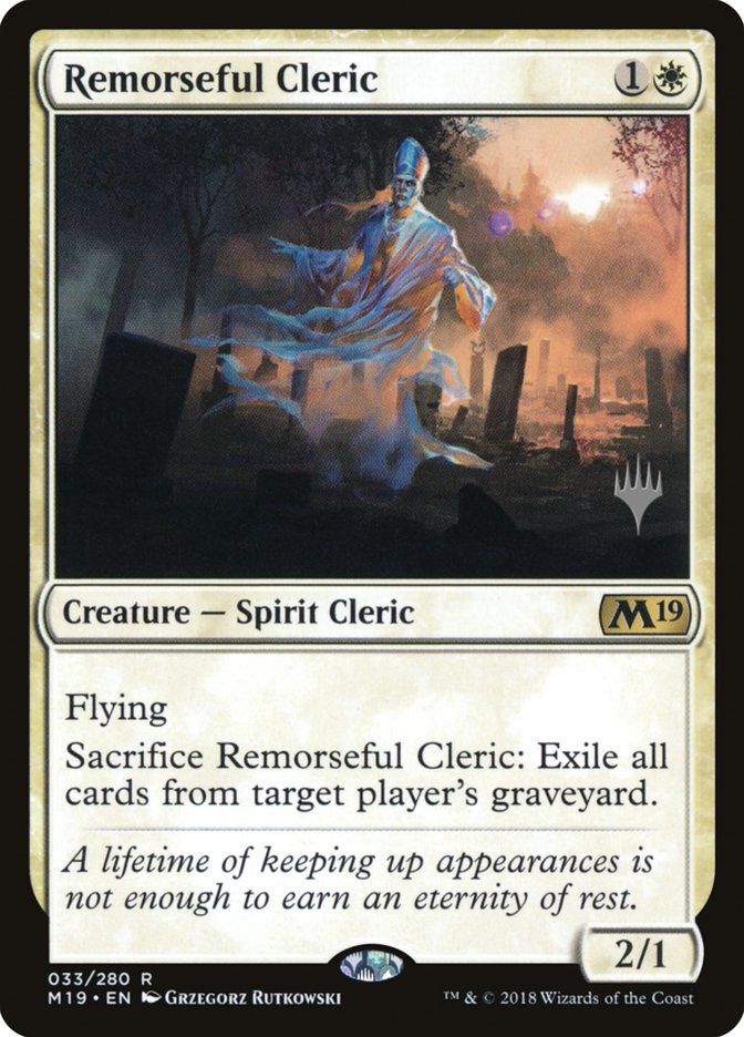 Remorseful Cleric (Promo Pack) [Core Set 2019 Promos] | Silver Goblin