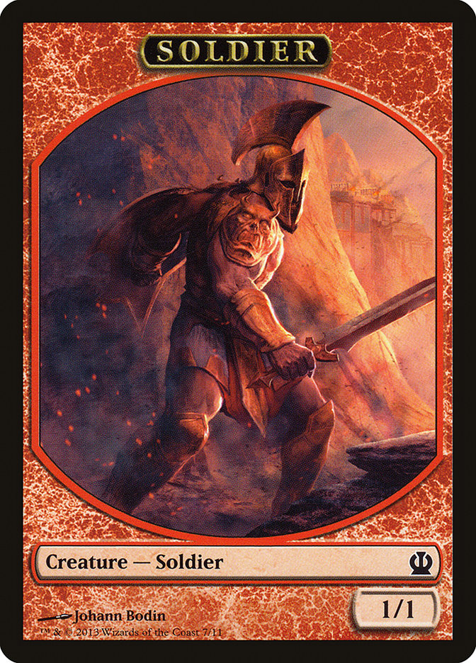Soldier Token (7/11) [Theros Tokens] | Silver Goblin
