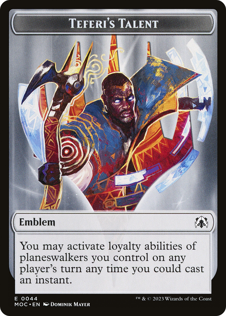 Elemental (02) // Teferi's Talent Emblem Double-Sided Token [March of the Machine Commander Tokens] | Silver Goblin