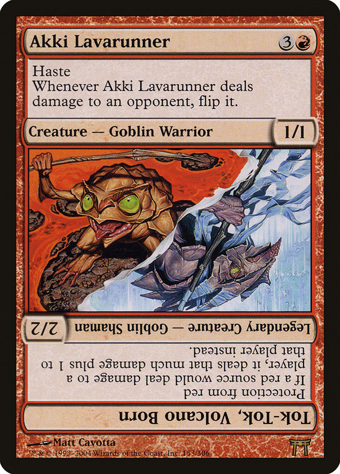 Akki Lavarunner // Tok-Tok, Volcano Born [Champions of Kamigawa] | Silver Goblin