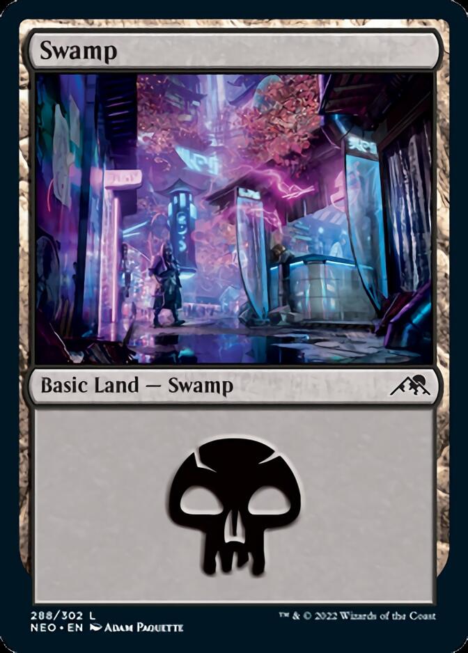 Swamp (288) [Kamigawa: Neon Dynasty] | Silver Goblin