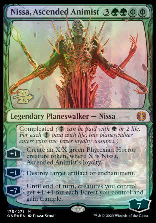 Nissa, Ascended Animist [Phyrexia: All Will Be One Prerelease Promos] | Silver Goblin