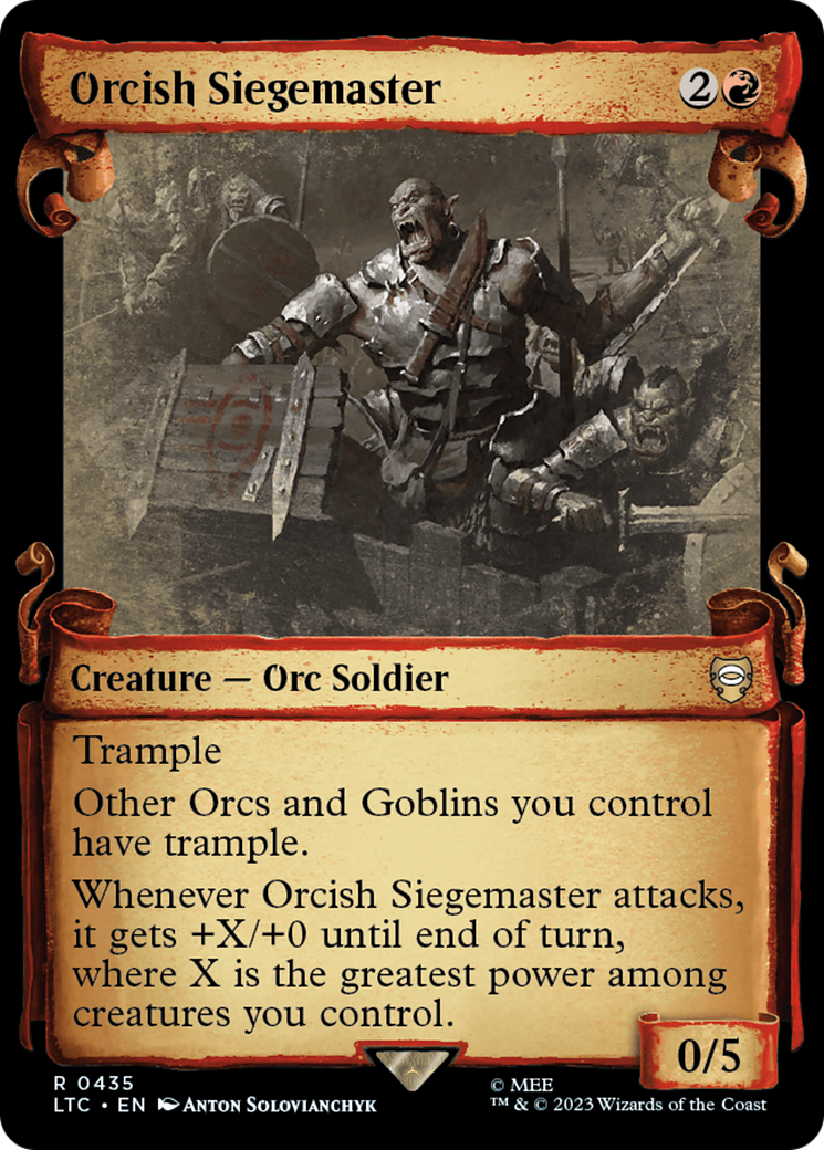 Orcish Siegemaster [The Lord of the Rings: Tales of Middle-Earth Commander Showcase Scrolls] | Silver Goblin