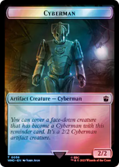 Warrior // Cyberman Double-Sided Token (Surge Foil) [Doctor Who Tokens] | Silver Goblin