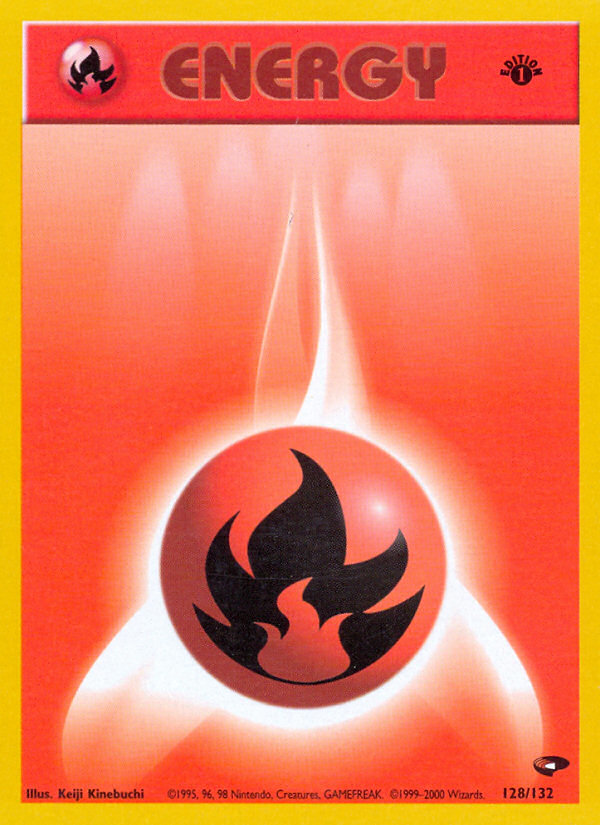 Fire Energy (128/132) [Gym Challenge 1st Edition] | Silver Goblin