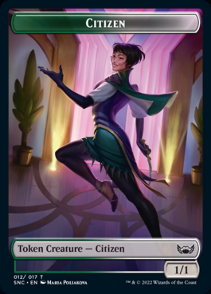 Plant // Citizen Double-Sided Token [Streets of New Capenna Commander Tokens] | Silver Goblin