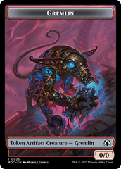 Treasure // Gremlin Double-Sided Token [March of the Machine Commander Tokens] | Silver Goblin