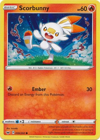 Scorbunny (030/202) (Cosmos Holo) [Sword & Shield: Base Set] | Silver Goblin