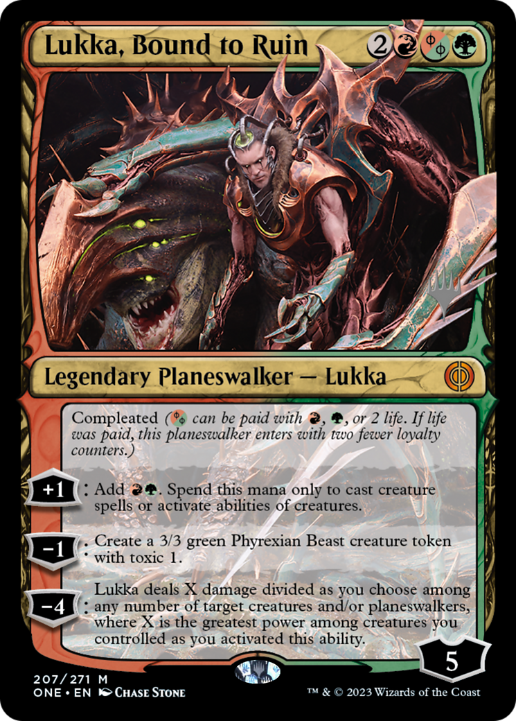Lukka, Bound to Ruin (Promo Pack) [Phyrexia: All Will Be One Promos] | Silver Goblin