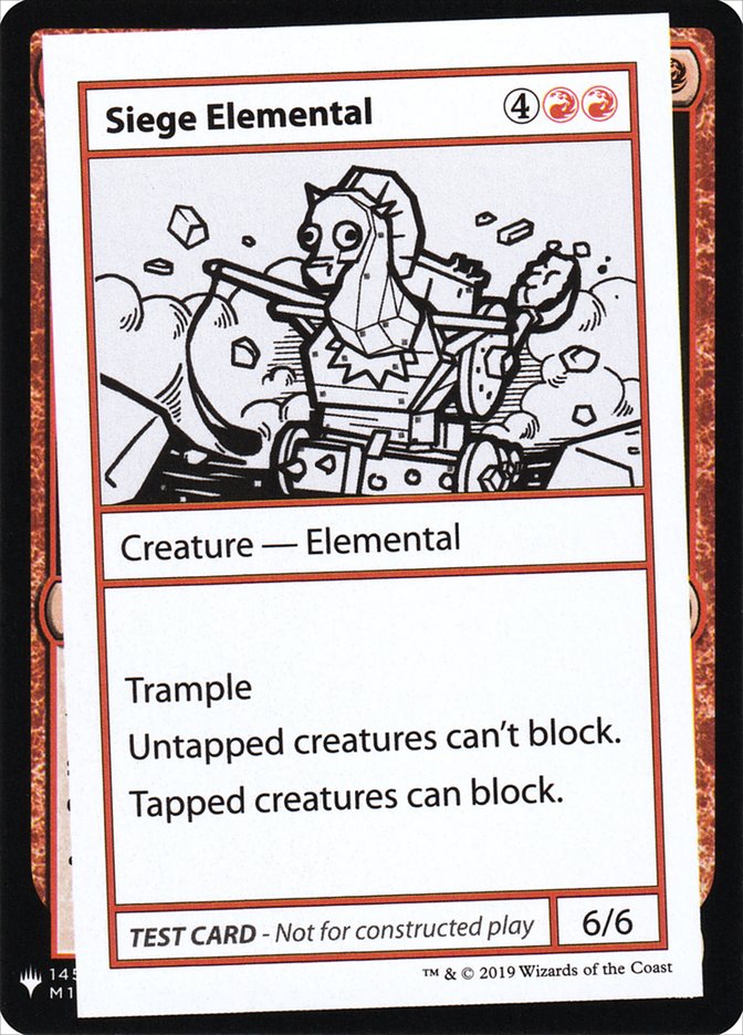 Siege Elemental [Mystery Booster Playtest Cards] | Silver Goblin