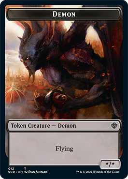 Demon // Demon Double-Sided Token [Starter Commander Decks] | Silver Goblin