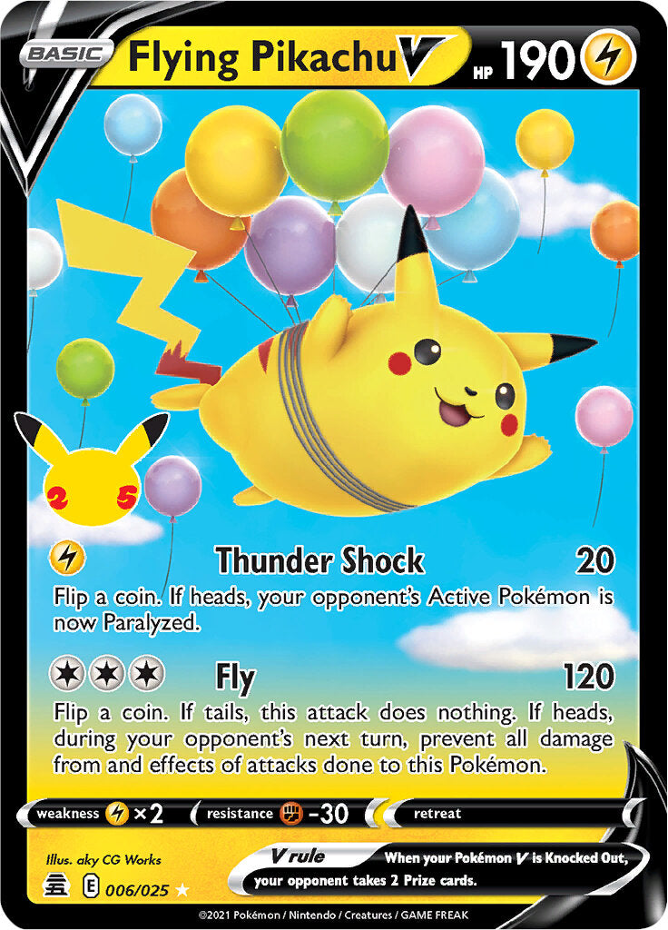 Flying Pikachu V (006/025) [Celebrations: 25th Anniversary] | Silver Goblin