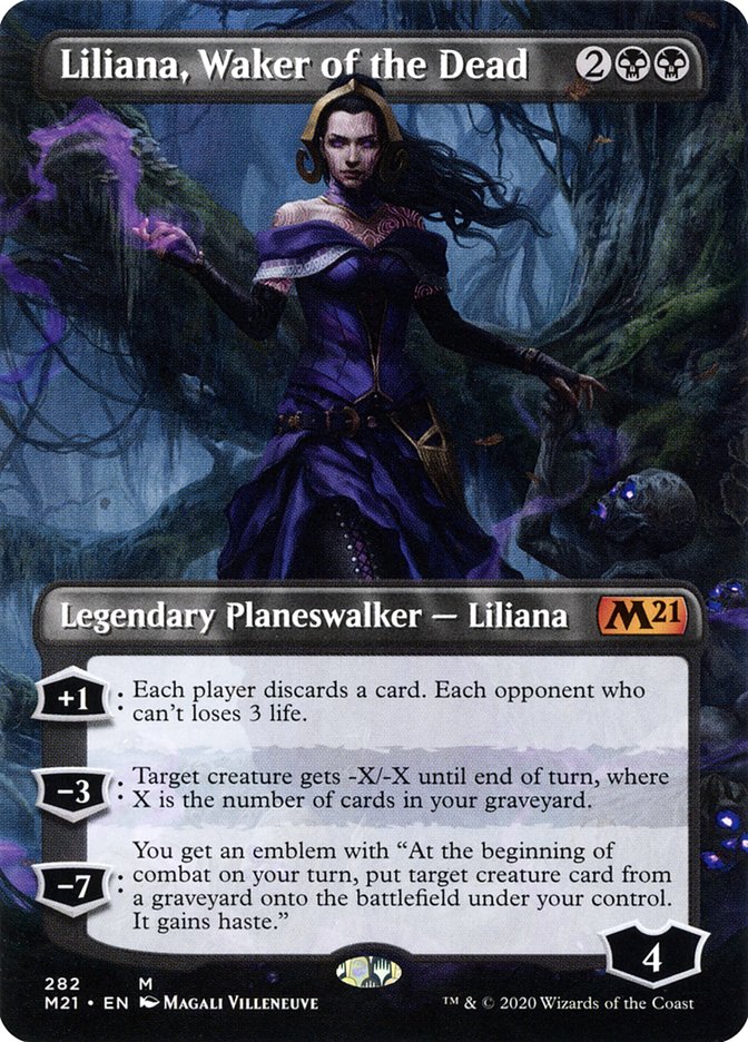 Liliana, Waker of the Dead (Borderless) [Core Set 2021] | Silver Goblin