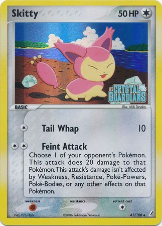 Skitty (41/100) (Stamped) [EX: Crystal Guardians] | Silver Goblin