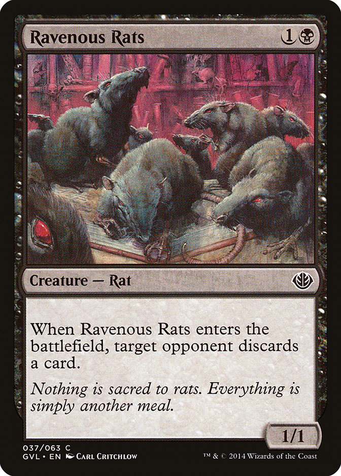 Ravenous Rats (Garruk vs. Liliana) [Duel Decks Anthology] | Silver Goblin
