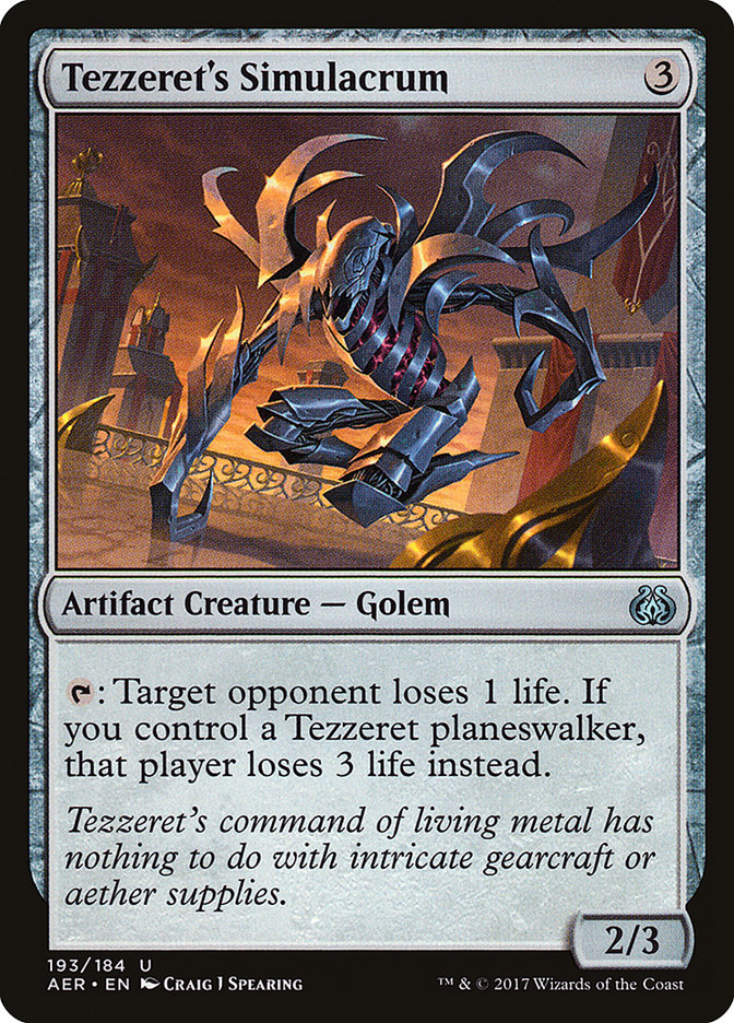 Tezzeret's Simulacrum [Aether Revolt] | Silver Goblin