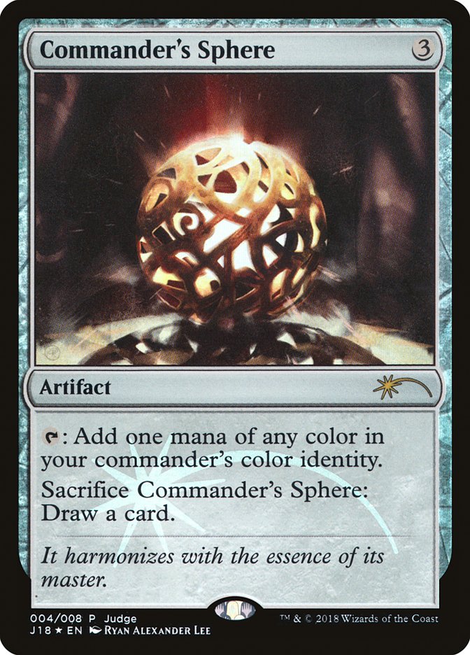 Commander's Sphere [Judge Gift Cards 2018] | Silver Goblin