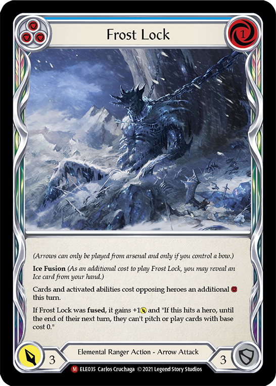 Frost Lock [ELE035] (Tales of Aria)  1st Edition Rainbow Foil | Silver Goblin